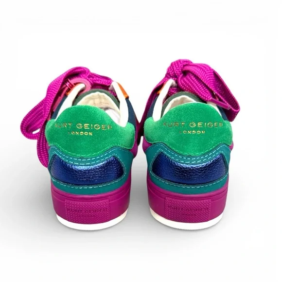 Kurt Geiger Pink and Orange Sneakers - Picture 5 of 9